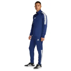 Pantaloni sportivi blu Uomo con strisce bianche e zip adidas