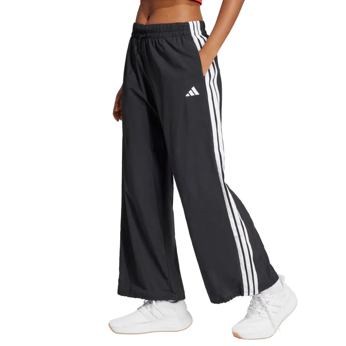 Pantaloni sportivi cargo a gamba larga da Donna neri adidas