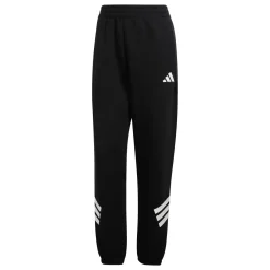 Pantaloni sportivi da donna neri con maxi strisce bianche adidas