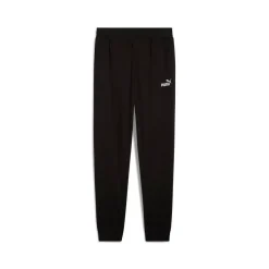 Pantaloni sportivi da uomo neri Puma con logo e polsini alle caviglie