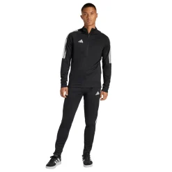 Pantaloni sportivi da uomo neri con iconiche 3-Stripes bianche adidas