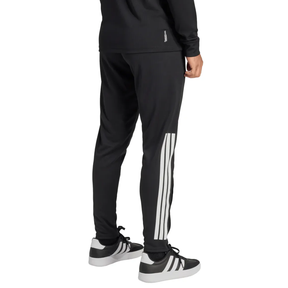 Pantaloni sportivi da uomo neri con iconiche 3-Stripes bianche adidas