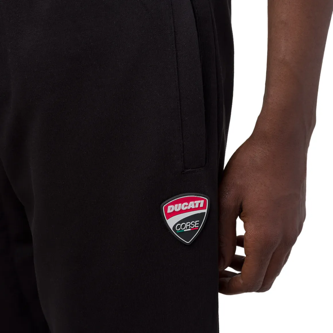 Pantaloni sportivi neri da Uomo con logo e vita elasticizzata Ducati Corse