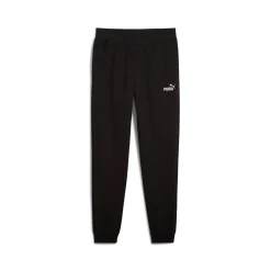 Pantaloni sportivi neri da Uomo con logo frontale in contrasto Puma