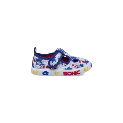 Pantofole azzurre da Bambino in tela con stampe Sonic