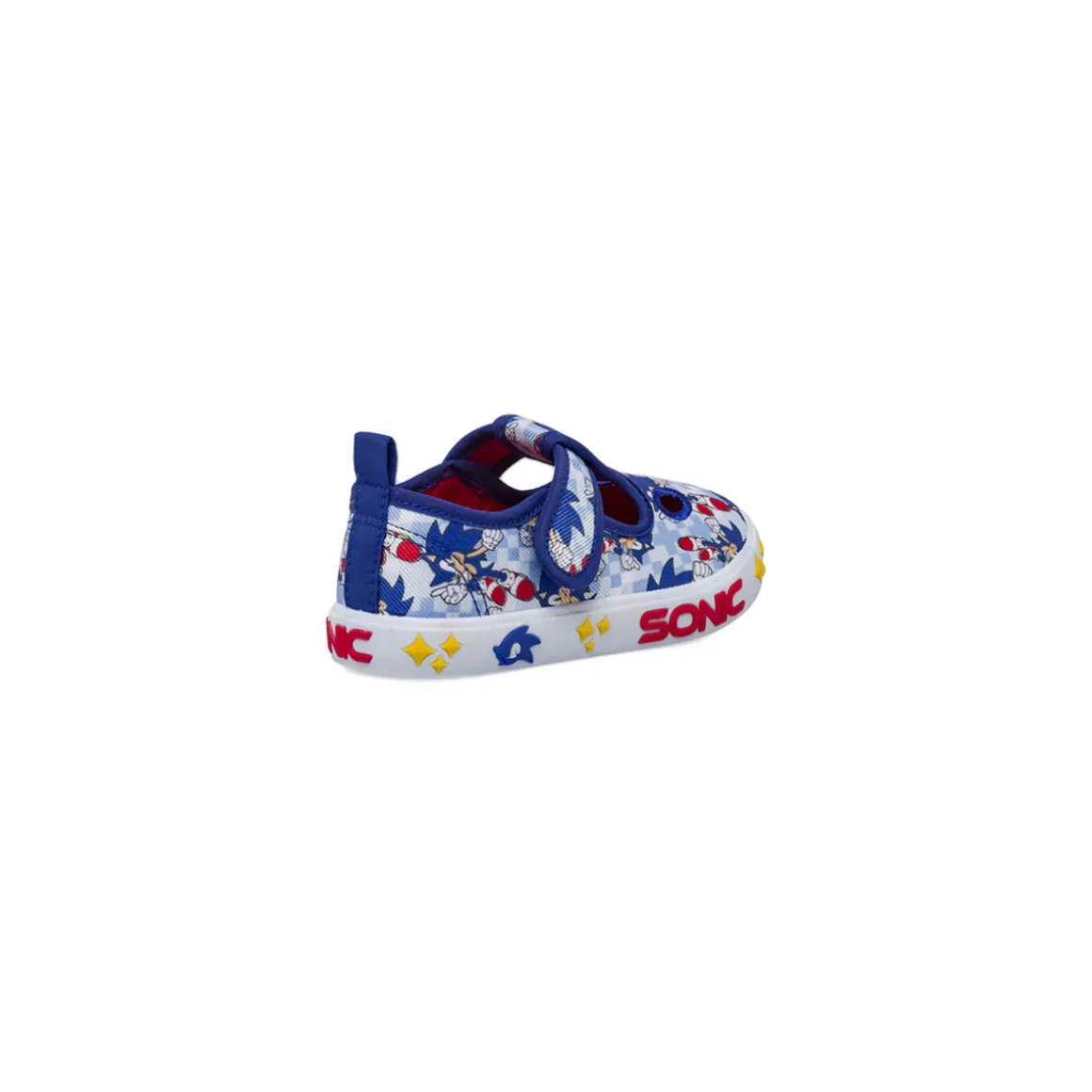 Pantofole azzurre da Bambino in tela con stampe Sonic