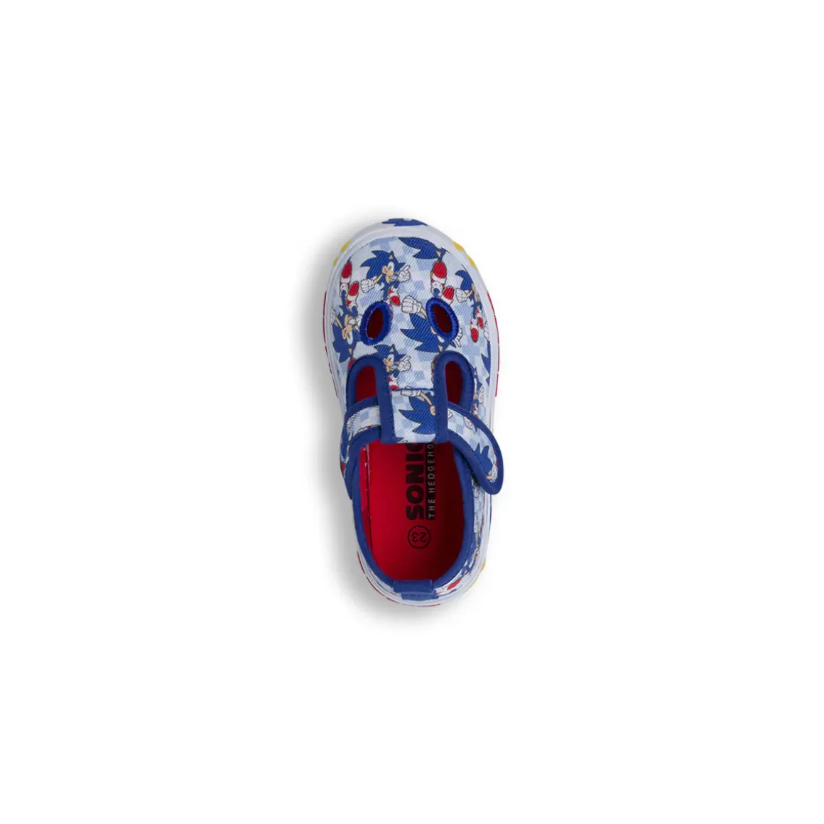 Pantofole azzurre da Bambino in tela con stampe Sonic