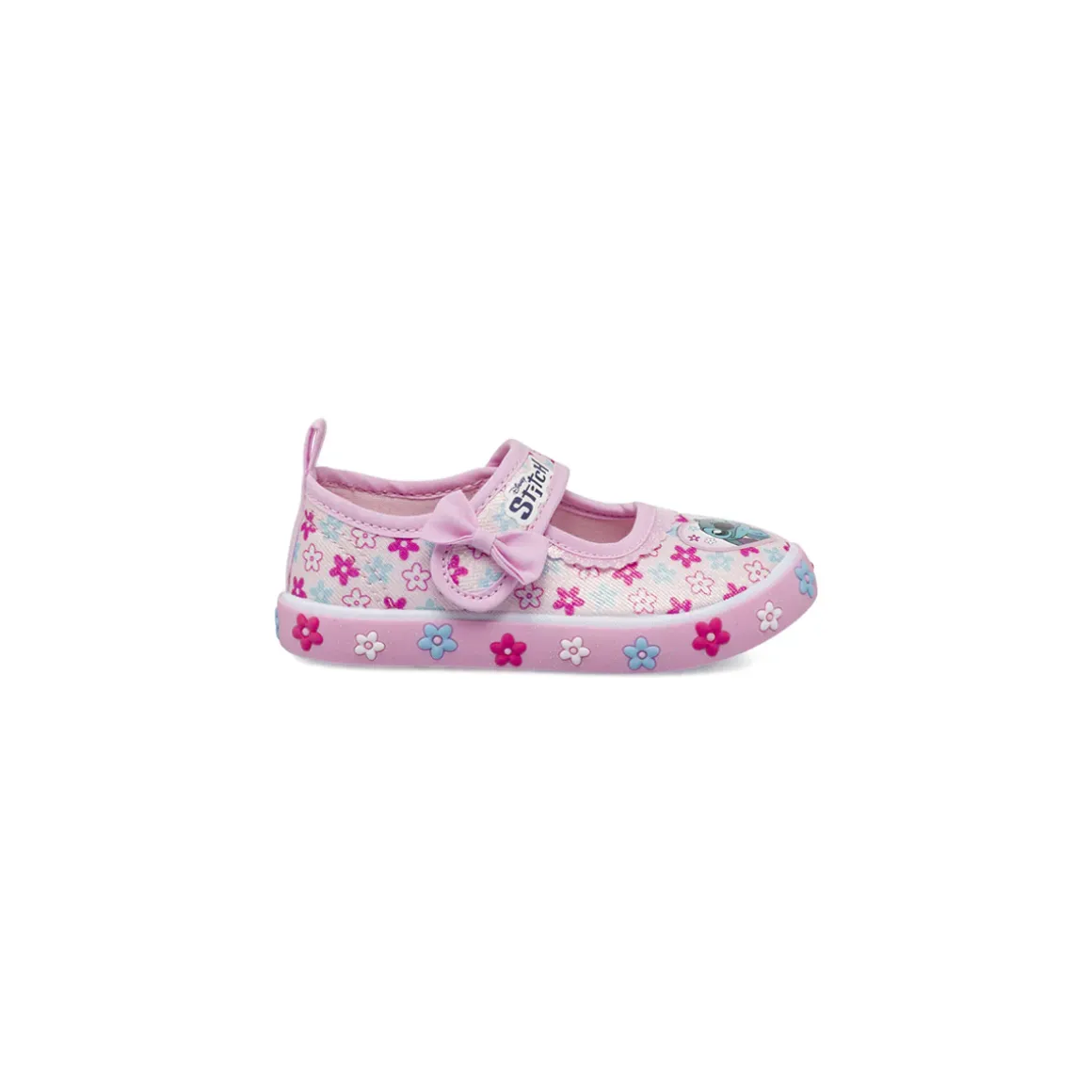 Pantofole rosa da Bambina con fiori e cinturino Lilo & Stitch