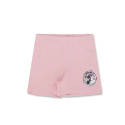 Pigiama corto bianco e rosa da bambina con stampa Minnie