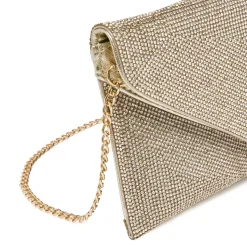 Pochette a busta Oro da Donna con strass e tracolla Lora Ferres