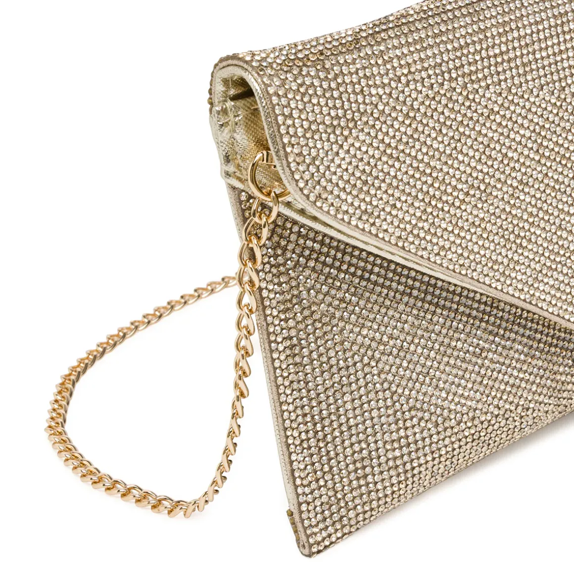Pochette a busta Oro da Donna con strass e tracolla Lora Ferres