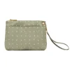 Pochette a mano da Donna khaki con cinturino e stampa palme Naj Oleari
