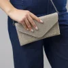 Pochette Argento da Donna con strass e tracolla a catena Lora Ferres
