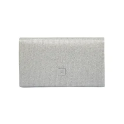 Pochette Argento Glitter con patta a Busta Lora Ferres