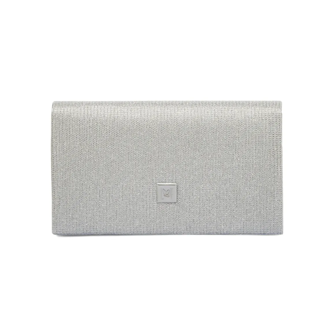 Pochette Argento Glitter con patta a Busta Lora Ferres