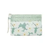 Pochette azzurra Donna con stampa fiori e dettaglio rafia Naj Oleari