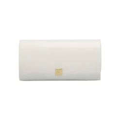 Pochette Bianca con Tracolla e Dettaglio Metallico Lora Ferres