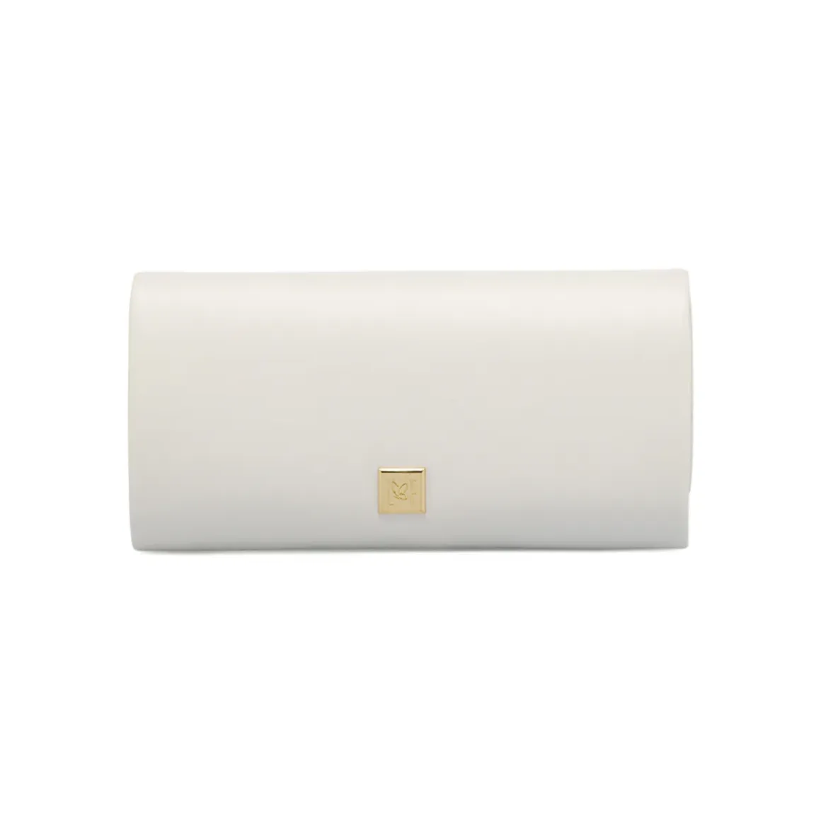 Pochette Bianca con Tracolla e Dettaglio Metallico Lora Ferres