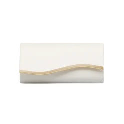 Pochette Bianca con Tracolla e Dettaglio Metallico Lora Ferres
