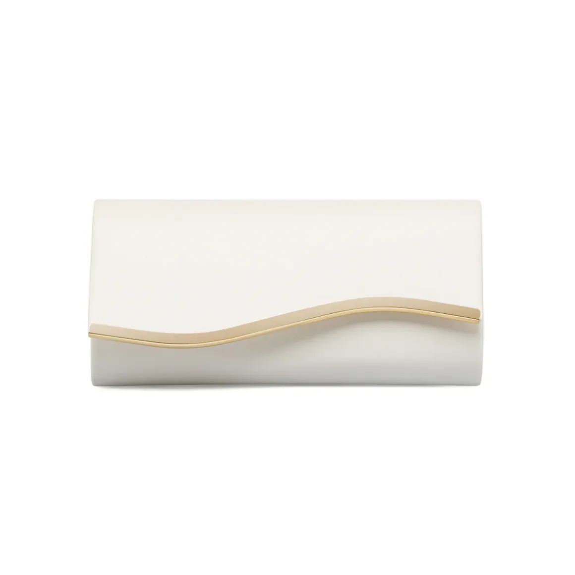 Pochette Bianca con Tracolla e Dettaglio Metallico Lora Ferres
