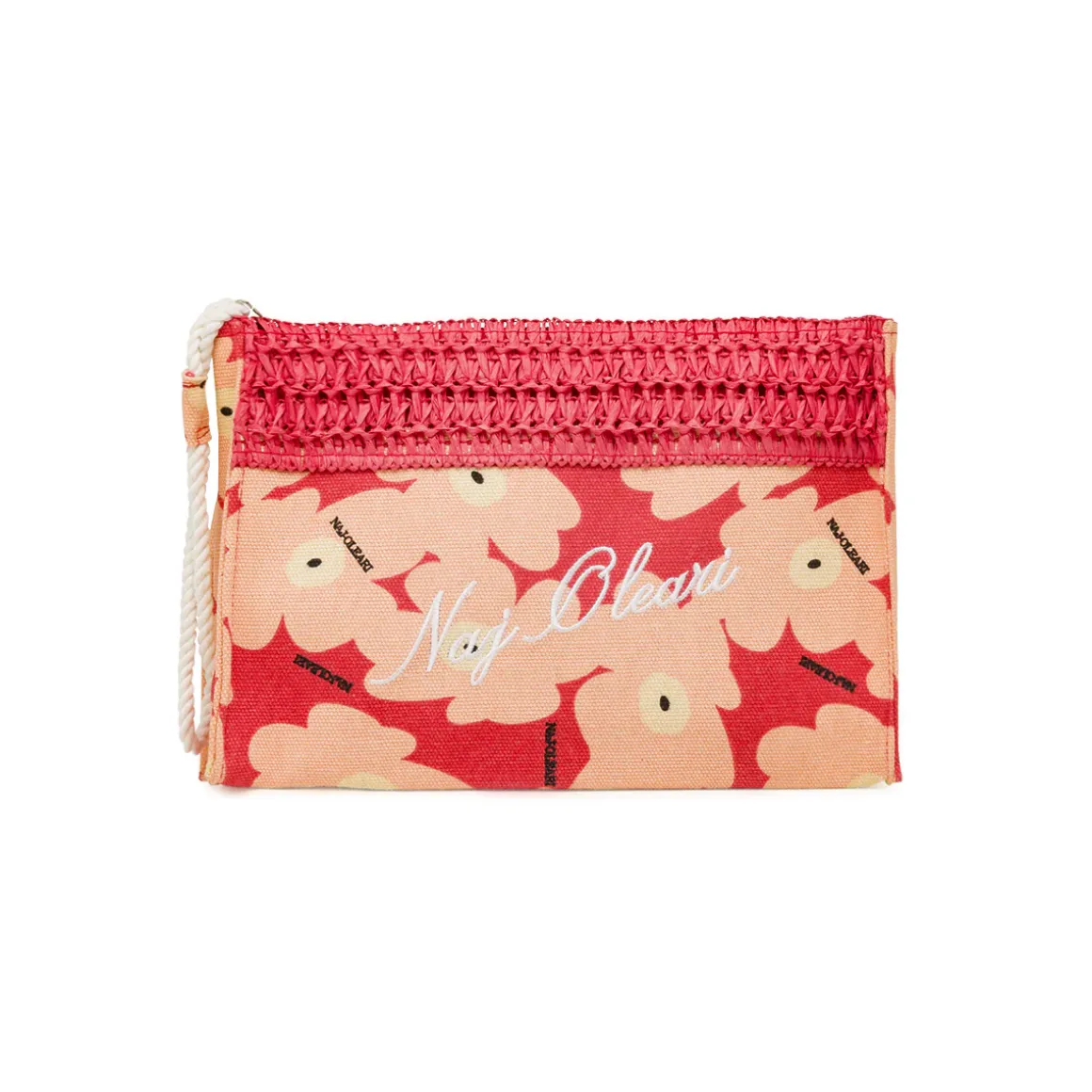 Pochette da Donna fucsia con dettagli in rafia Naj Oleari