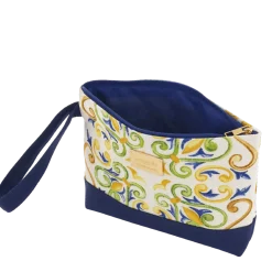 Pochette da Donna in tessuto con fantasia a maiolica Camomilla Milano