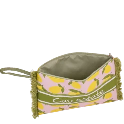 Pochette da Donna verde e gialla con stampa limoni Camomilla Milano