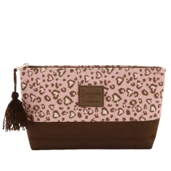 Pochette Donna marrone e rosa con fantasia animalier Camomilla Milano