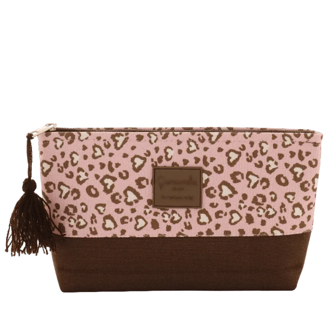 Pochette Donna marrone e rosa con fantasia animalier Camomilla Milano