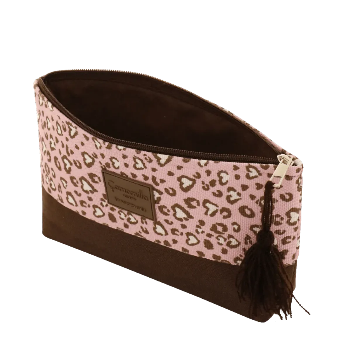 Pochette Donna marrone e rosa con fantasia animalier Camomilla Milano