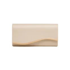 Pochette elegante da Donna nude con dettaglio oro Lora Ferres