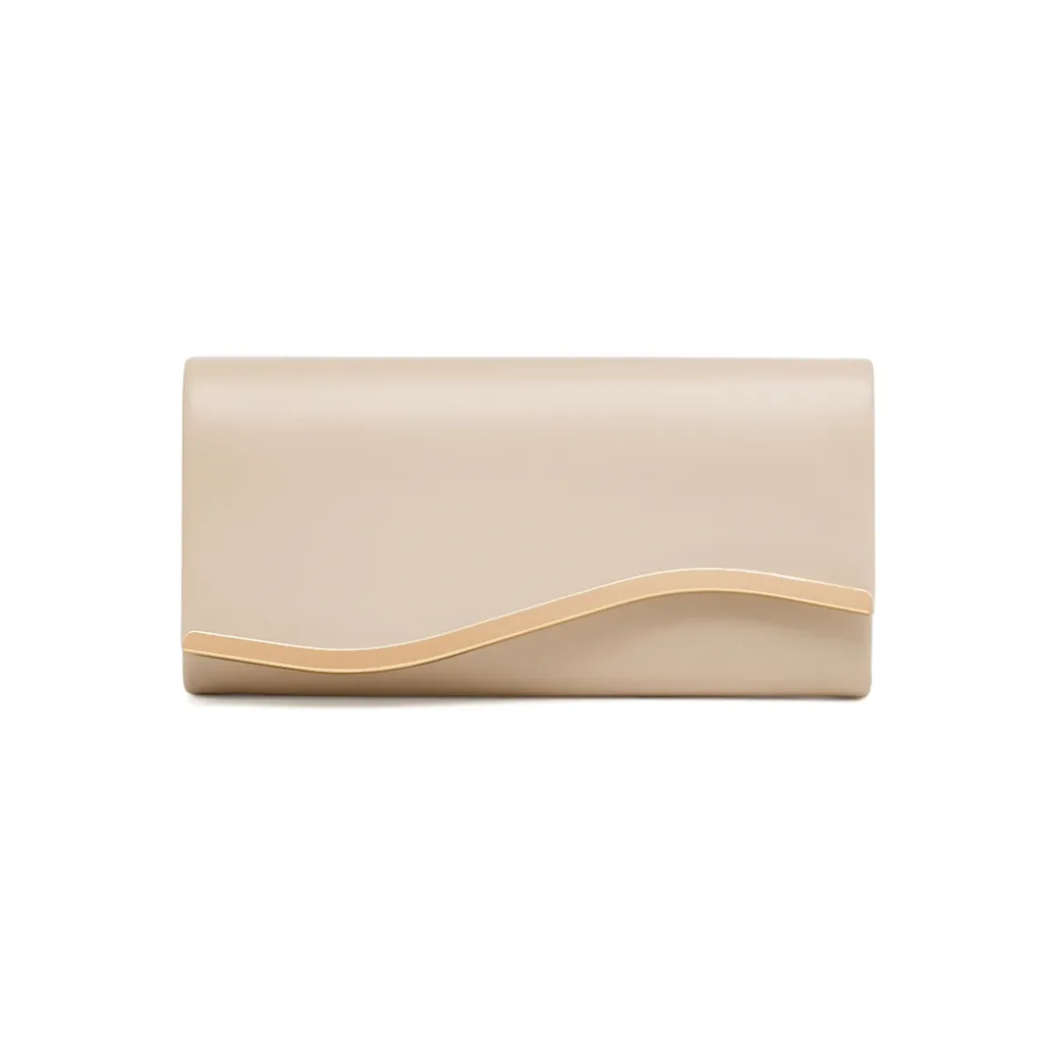 Pochette elegante da Donna nude con dettaglio oro Lora Ferres