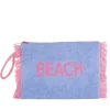 Pochette mare azzurra da Donna in spugna con frange Camomilla Milano