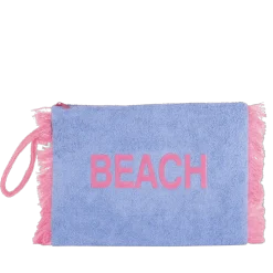 Pochette mare azzurra da Donna in spugna con frange Camomilla Milano