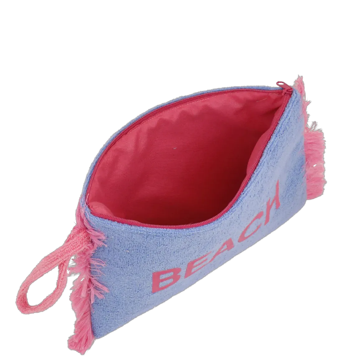 Pochette mare azzurra da Donna in spugna con frange Camomilla Milano