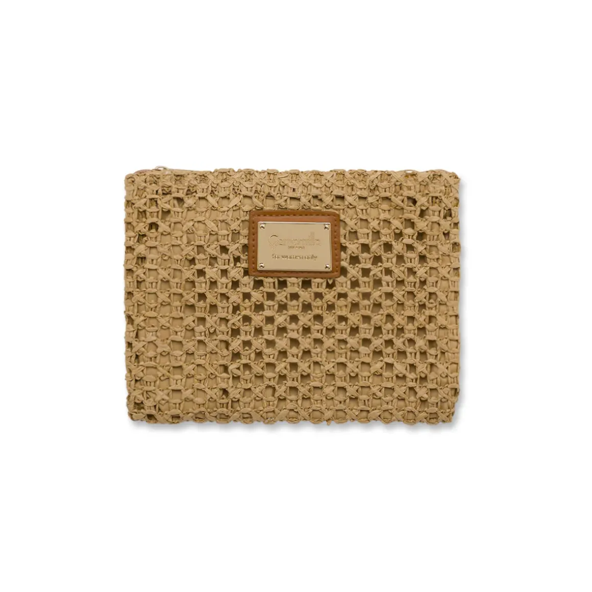 Pochette mare beige da Donna effetto paglia Camomilla Milano