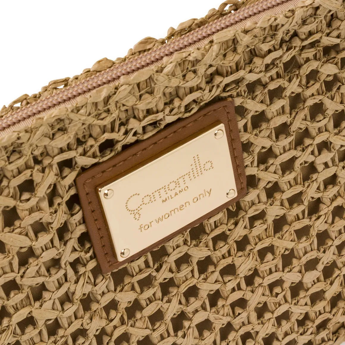 Pochette mare beige da Donna effetto paglia Camomilla Milano