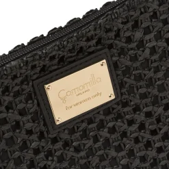 Pochette mare nera da Donna effetto paglia Camomilla Milano