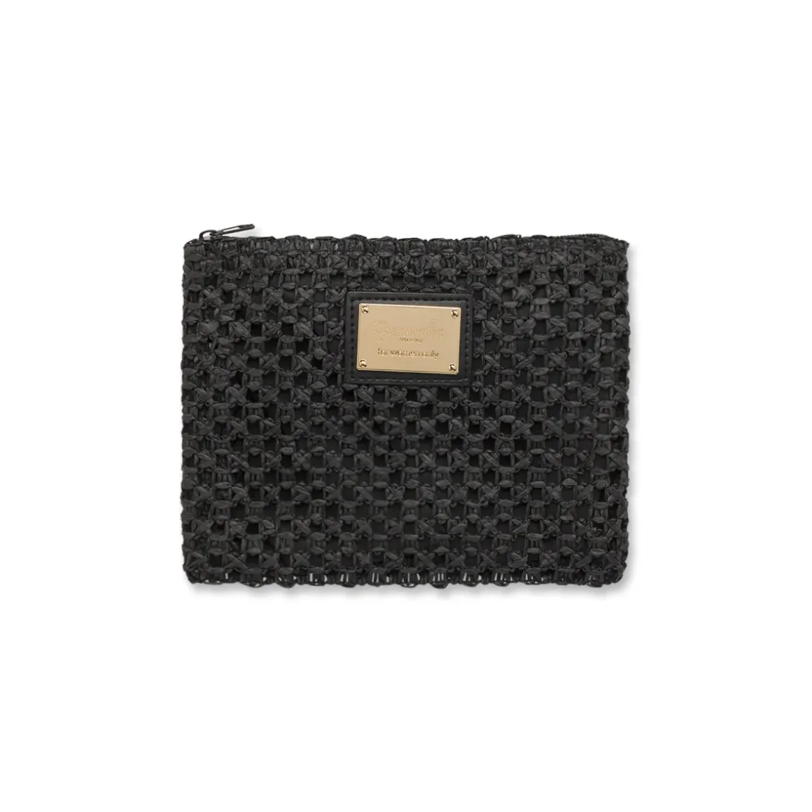 Pochette mare nera da Donna effetto paglia Camomilla Milano