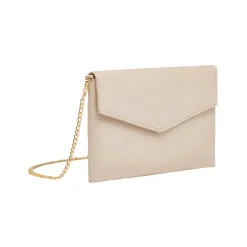 Pochette Nude da Donna con patta a busta e catena oro Lora Ferres