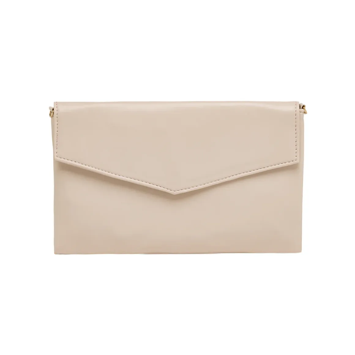 Pochette Nude da Donna con patta a busta e catena oro Lora Ferres
