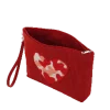 Pochette rossa da Donna con patch a cuore e manico Camomilla Milano