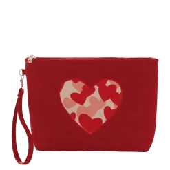 Pochette rossa da Donna con patch a cuore e manico Camomilla Milano