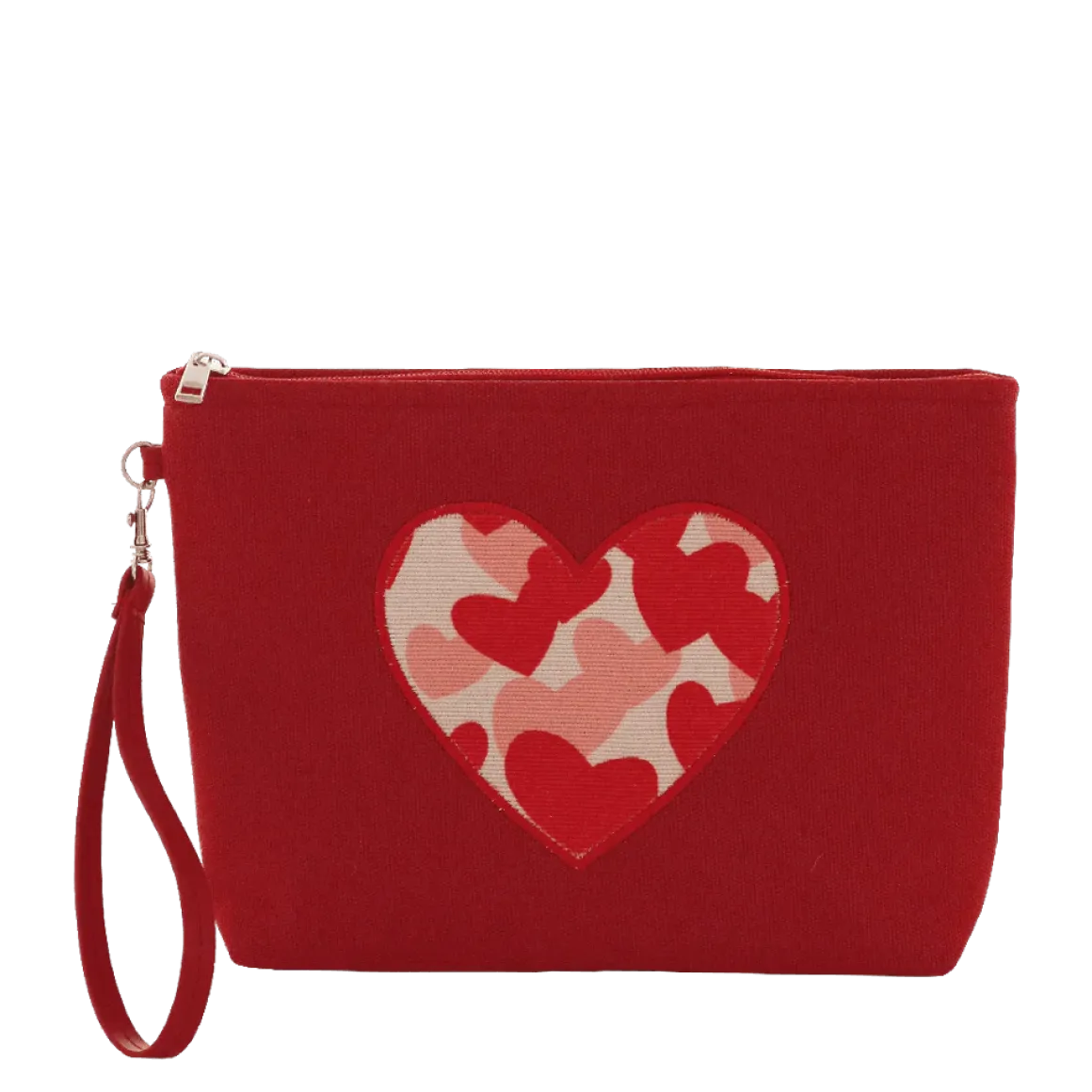 Pochette rossa da Donna con patch a cuore e manico Camomilla Milano