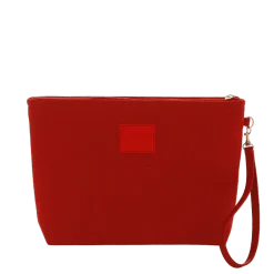 Pochette rossa da Donna con patch a cuore e manico Camomilla Milano