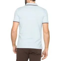 Polo a maniche corte azzurra da Uomo in morbido cotone Carrera Jeans