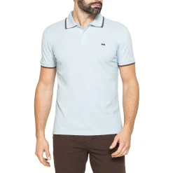 Polo a maniche corte azzurra da Uomo in morbido cotone Carrera Jeans