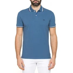 Polo a maniche corte da Uomo blu petrolio in Cotone Carrera Jeans