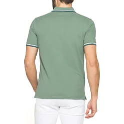 Polo a maniche corte da Uomo verde chiaro in Cotone Carrera Jeans