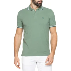 Polo a maniche corte da Uomo verde chiaro in Cotone Carrera Jeans